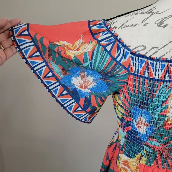 EUC JEALOUS TOMATO OFF THE SHOULDER MAXI DRESS - Picture 5 of 6